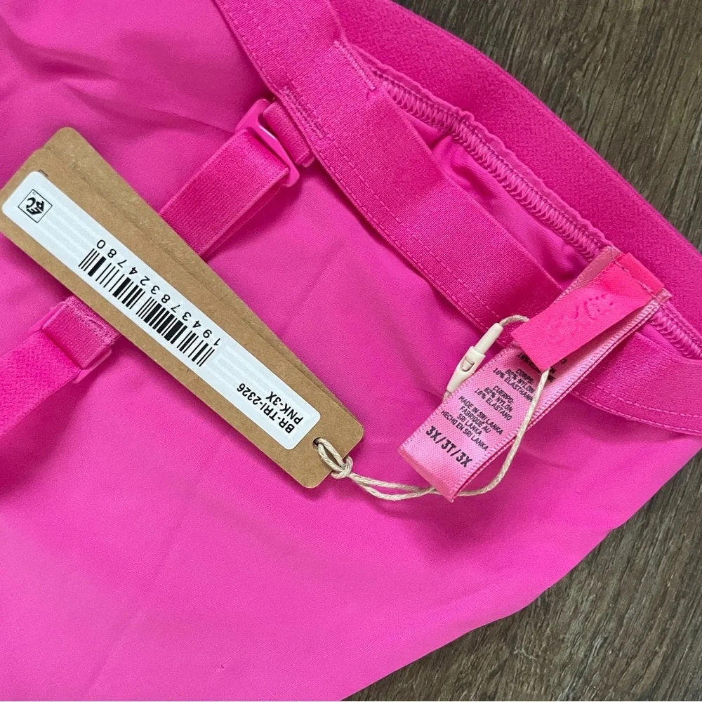 SKIMS Sequin Triangle Bralette Hot Pink Sparkle Wireless Bra Size S & 3X NWT - Picture 4 of 5